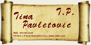 Tina Pavletović vizit kartica